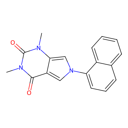 1,3-Dimethyl-6-(1-naphthalenyl)pyrrolo[3,4-d]pyrimidine-2,4-dione structure