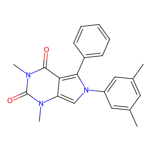 6-(3,5-dimethylphenyl)-1,3-dimethyl-5-phenyl-1H-pyrrolo[3,4-d]pyrimidine-2,4(3H,6H)-dione structure