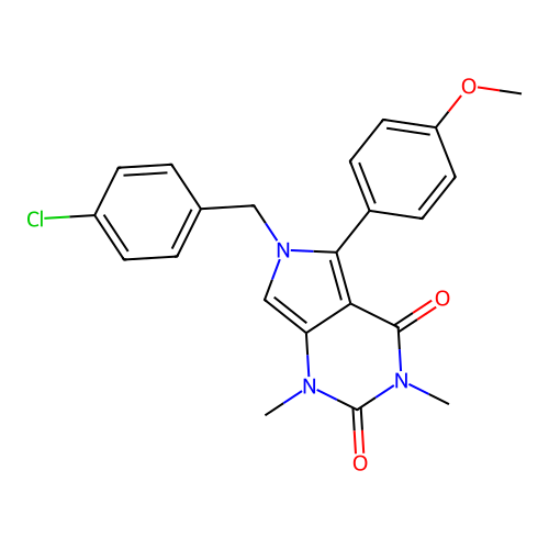 6-(4-chlorobenzyl)-5-(4-methoxyphenyl)-1,3-dimethyl-1H-pyrrolo[3,4-d]pyrimidine-2,4(3H,6H)-dione structure