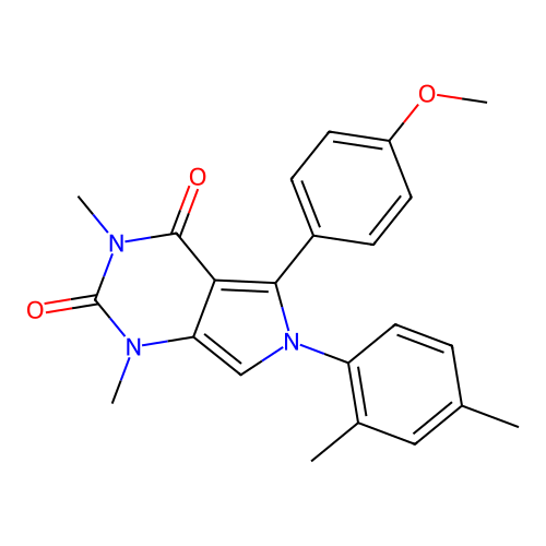 6-(2,4-dimethylphenyl)-5-(4-methoxyphenyl)-1,3-dimethyl-1H-pyrrolo[3,4-d]pyrimidine-2,4(3H,6H)-dione structure
