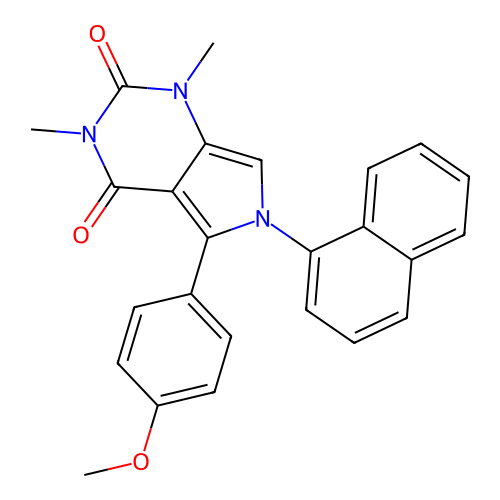 5-(4-methoxyphenyl)-1,3-dimethyl-6-(naphthalen-1-yl)-1H-pyrrolo[3,4-d]pyrimidine-2,4(3H,6H)-dione structure