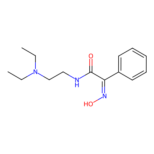 (Z)-N-(2-(diethylamino)ethyl)-2-(hydroxyimino)-2-phenylacetamide structure