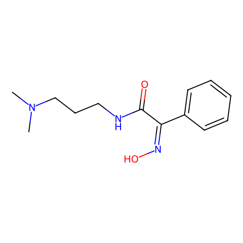 (2Z)-N-[3-(dimethylamino)propyl]-2-(hydroxyimino)-2-phenylethanamide structure