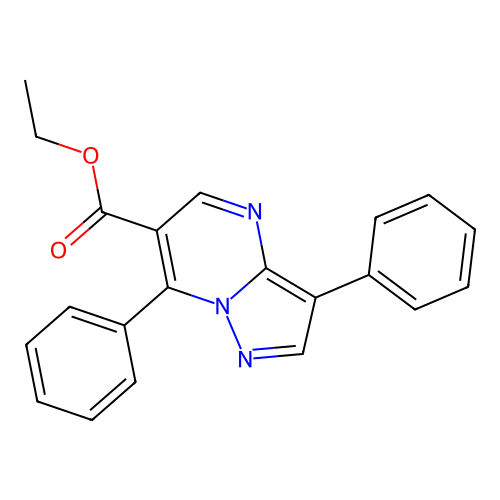 Ethyl 3,7-diphenylpyrazolo[1,5-a]pyrimidine-6-carboxylate structure