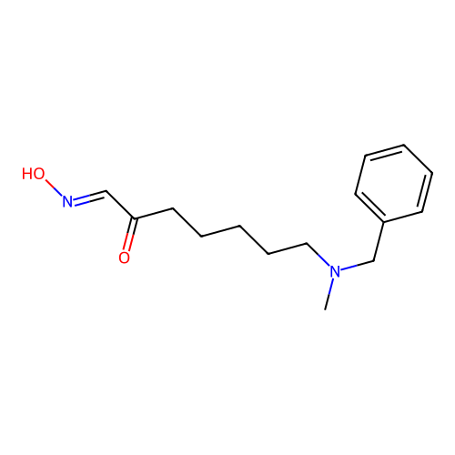 (1E)-7-[benzyl(methyl)amino]-1-(hydroxyimino)heptan-2-one structure