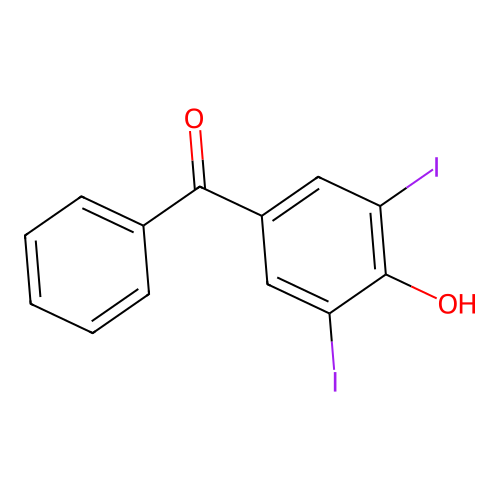 (4-Hydroxy-3,5-diiodo-phenyl)-phenyl-methanone structure