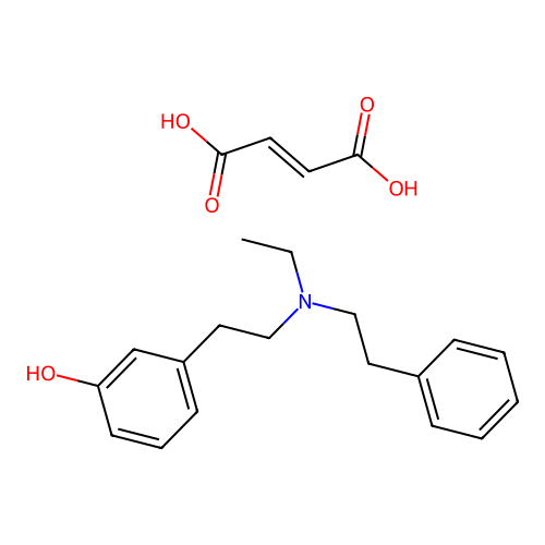 Phenol, m-(2-(N-ethylphenethylamino)ethyl)-, fumarate (1:1) structure