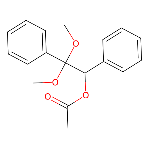 2,2-Dimethoxy-1,2-diphenylethyl acetate structure