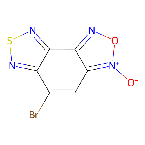5-Bromo-3-oxido-[1,2,5]thiadiazolo[3,4-g][2,1,3]benzoxadiazol-3-ium structure