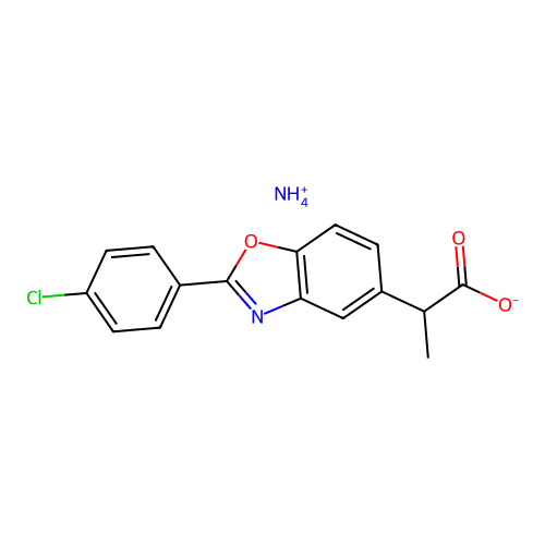 Benoxaprofen ammonium structure