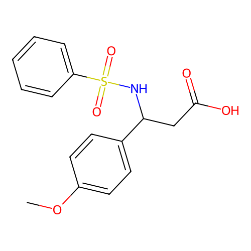 3-(benzenesulfonamido)-3-(4-methoxyphenyl)propanoic Acid structure