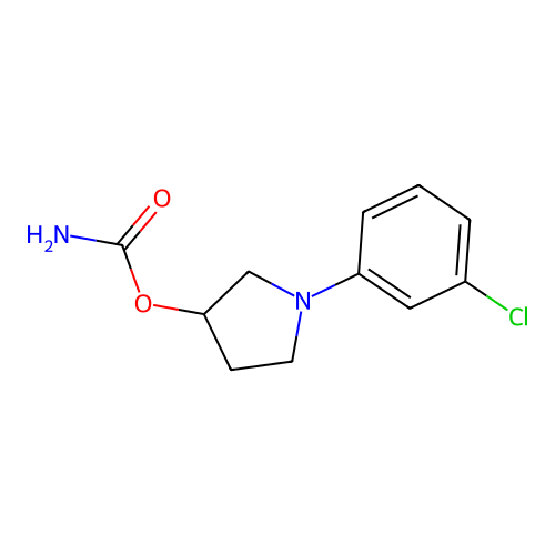 1-(3-Chlorophenyl)pyrrolidin-3-yl carbamate structure