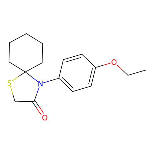 4-(4-Ethoxy-phenyl)-1-thia-4-aza-spiro[4.5]decan-3-one structure