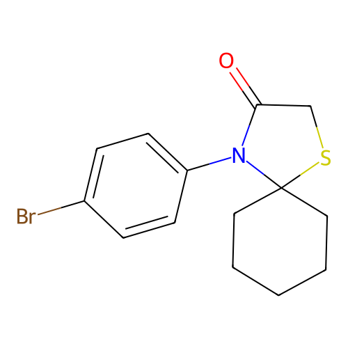 4-(4-Bromophenyl)-1-thia-4-azaspiro[4.5]decan-3-one structure
