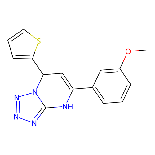 5-(3-Methoxyphenyl)-7-(thiophen-2-yl)-4,7-dihydrotetrazolo[1,5-a]pyrimidine structure