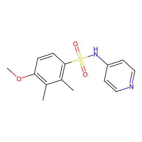 4-methoxy-2,3-dimethyl-N-pyridin-4-ylbenzenesulfonamide structure