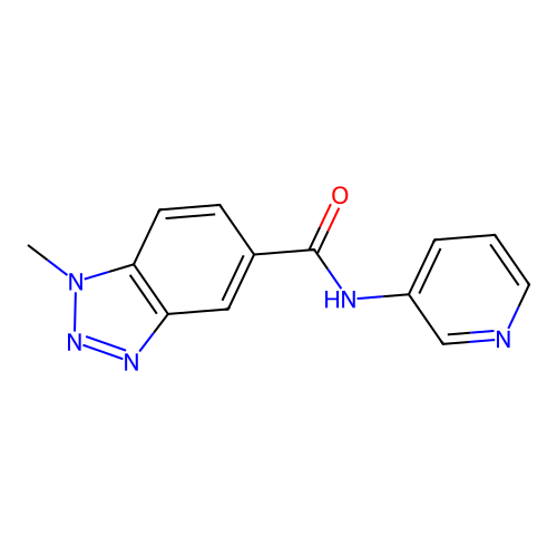 1-methyl-N-3-pyridinyl-1H-1,2,3-benzotriazole-5-carboxamide structure
