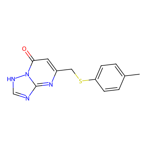 5-{[(4-methylphenyl)thio]methyl}[1,2,4]triazolo[1,5-a]pyrimidin-7(4H)-one structure