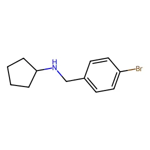 N-[(4-bromophenyl)methyl]cyclopentanamine structure