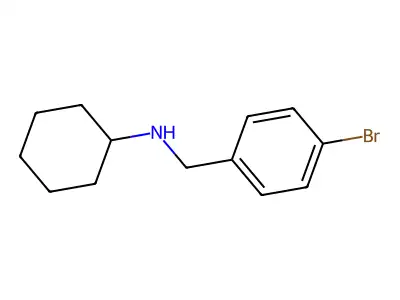 N-[(4-bromophenyl)methyl]cyclohexanamine structure