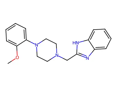 2-[[4-(2-methoxyphenyl)piperazin-1-yl]methyl]-1H-benzimidazole structure