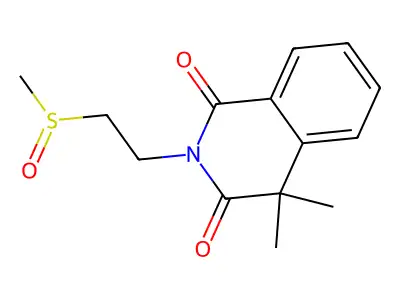 1,3(2H,4H)-Isoquinolinedione, 4,4-dimethyl-2-(2-(methylsulfinyl)ethyl)- structure