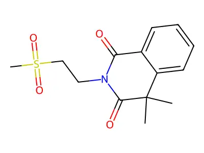 1,3(2H,4H)-Isoquinolinedione, 4,4-dimethyl-2-(2-(methylsulfonyl)ethyl)- structure