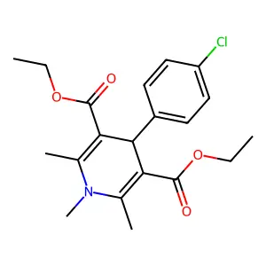 diethyl 4-(4-chlorophenyl)-1,2,6-trimethyl-4H-pyridine-3,5-dicarboxylate structure
