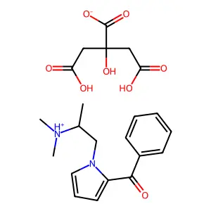 Ketone, 1-(2-(dimethylamino)propyl)pyrrol-2-yl phenyl, citrate structure