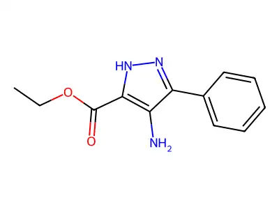3-Pyrazolecarboxylic acid, 4-amino-5-phenyl-, ethyl ester structure
