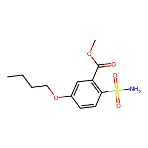 5-丁氧基-2-氨磺酰苯甲酸甲酯 structure