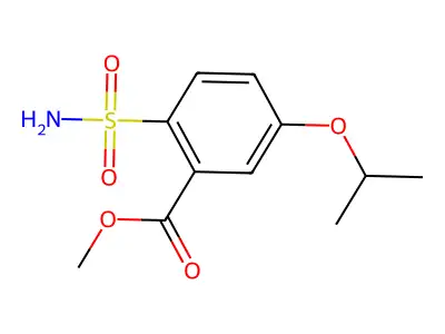 Benzoic acid, 5-isopropoxy-2-sulfamoyl-, methyl ester structure