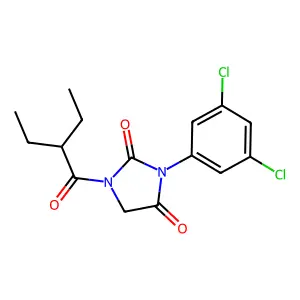 2,4-Imidazolidinedione, 3-(3,5-dichlorophenyl)-1-(2-ethyl-1-oxobutyl)- structure