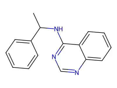 N-(1-phenylethyl)quinazolin-4-amine structure
