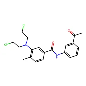 Benzanilide, 3'-acetyl-3-(bis(2-chloroethyl)amino)-4-methyl- structure