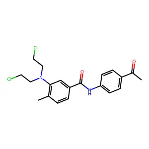 Benzanilide, 4'-acetyl-3-(bis(2-chloroethyl)amino)-4-methyl- structure