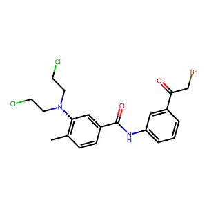 Benzanilide, 3-(bis(2-chloroethyl)amino)-3'-(bromoacetyl)-4-methyl- structure