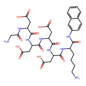 Glycyl-aspartyl-aspartyl-aspartyl-aspartyl-lysine-2-naphthylamide structure