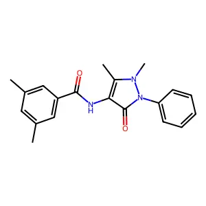 N-(1,5-dimethyl-3-oxo-2-phenyl-2,3-dihydro-1H-pyrazol-4-yl)-3,5-dimethylbenzamide structure
