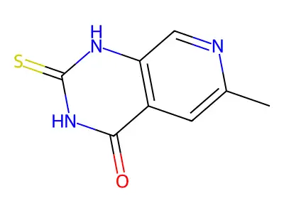 6-methyl-2-sulfanylidene-1H-pyrido[3,4-d]pyrimidin-4-one structure