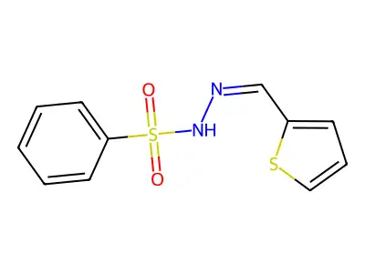 N-[(Z)-thiophen-2-ylmethylideneamino]benzenesulfonamide structure