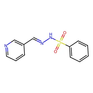 N-(pyridin-3-ylmethylideneamino)benzenesulfonamide structure