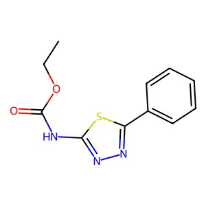 ethyl (5-phenyl-1,3,4-thiadiazol-2-yl)carbamate structure