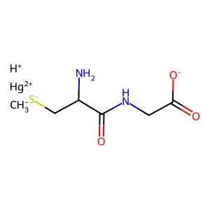 Methylmercury cysteinylglycine structure