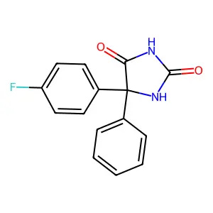2,4-Imidazolidinedione, 5-(4-fluorophenyl)-5-phenyl- structure