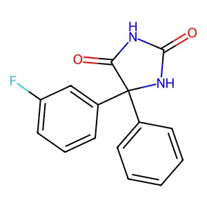 2,4-Imidazolidinedione, 5-(3-fluorophenyl)-5-phenyl- structure
