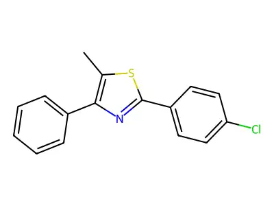 2-(4-Chlorophenyl)-5-methyl-4-phenyl-1,3-thiazole structure