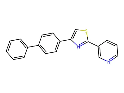 4-([1,1'-Biphenyl]-4-yl)-2-(pyridin-3-yl)thiazole structure
