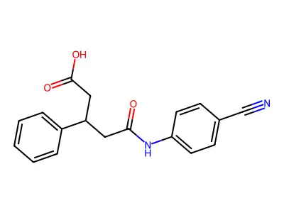 5-((4-Cyanophenyl)amino)-5-oxo-3-phenylpentanoic acid structure