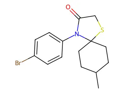 4-(4-Bromophenyl)-8-methyl-1-thia-4-azaspiro[4.5]decan-3-one structure